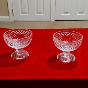 Vintage 1970s indiana glass compotes